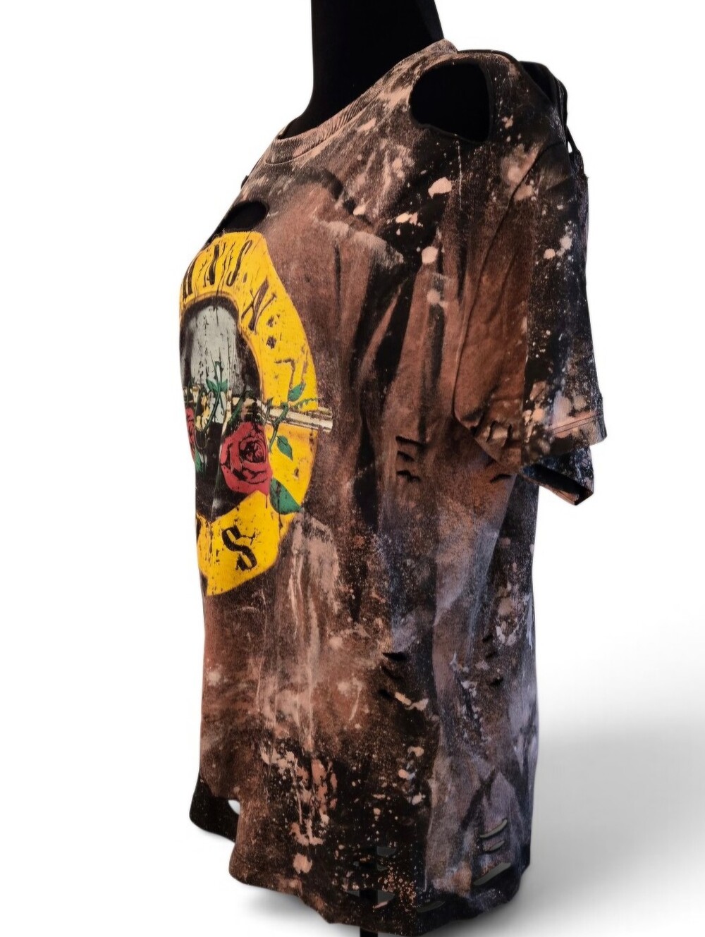 Guns N Roses Tshirt Upcycled Distressed Vintage Short Sleeve Tee XL - Picture 5 of 10